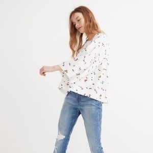 *MADEWELL* Square Neck Top Floral Top